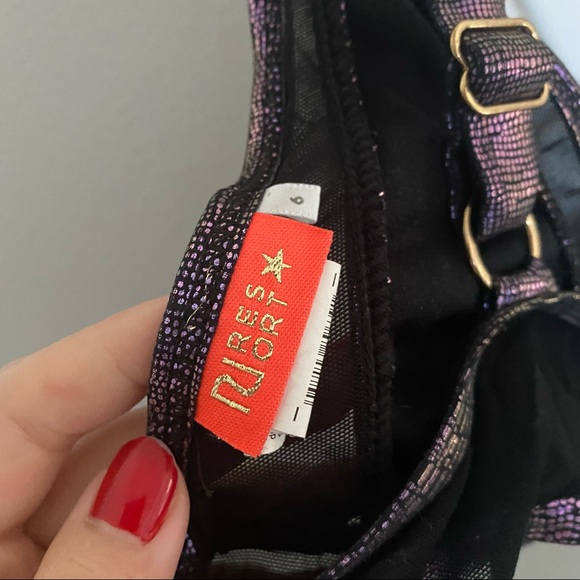 Snakeskin Metallic Bikini Top - Picture 3 of 5